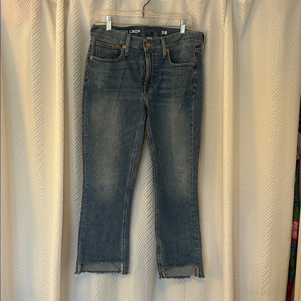 J. Crew Demi Boot Crop Blue Jeans